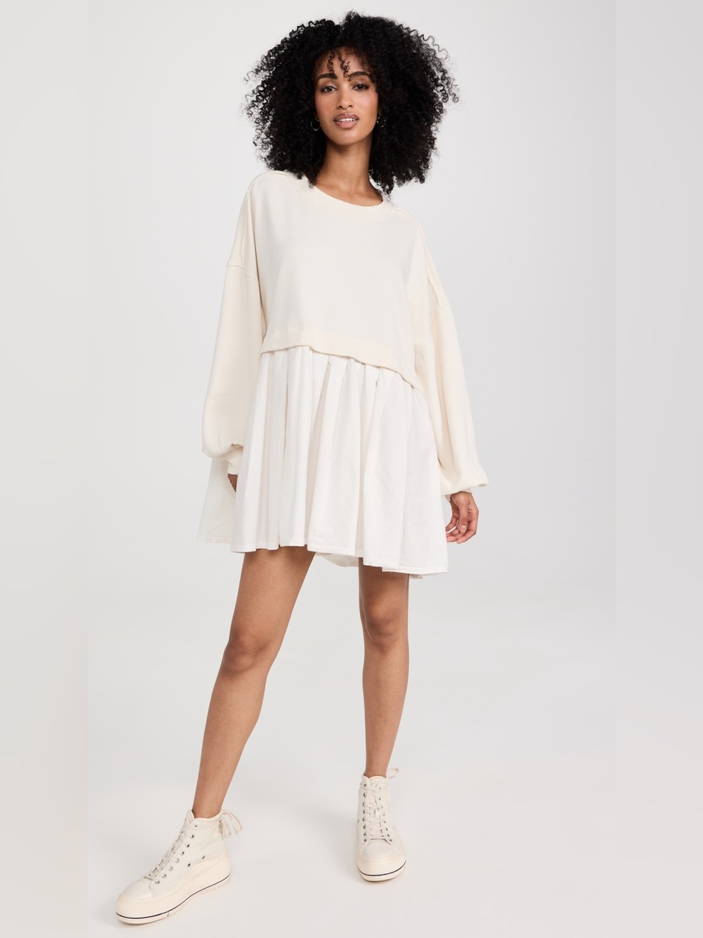 Free People Eleanor Sweatshirt Tunic Dress Sz S